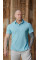Azure men's polo 55% hemp 45% cotton