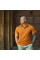 Orange men's polo 55% hemp 45% cotton