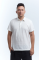 White men's polo 55% hemp 45% cotton
